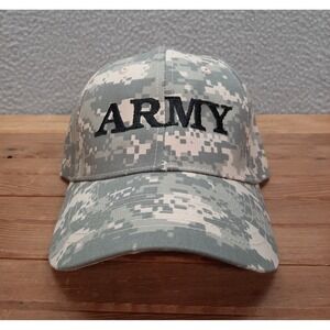 Army Hat Adult Camouflage Strap Back Cap Digital Camo Military Outdoors Tactical